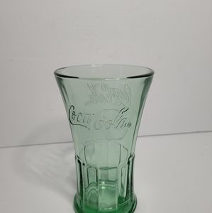 Libbey coca cola green glass 16oz retro look drinking glass